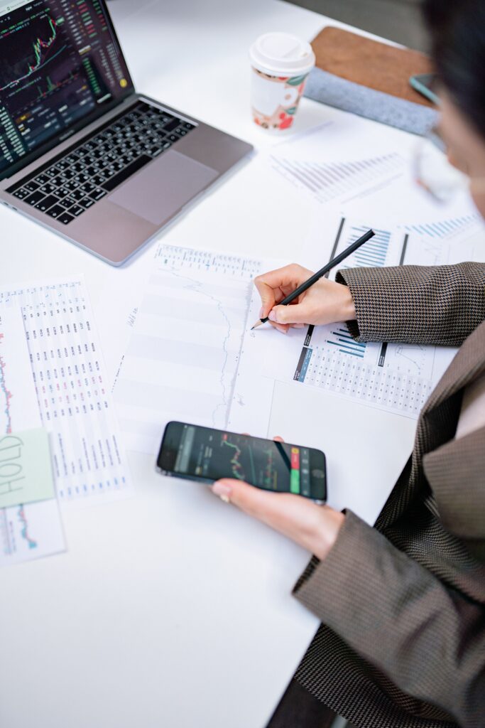 South African business owner viewing accounting dashboard on laptop