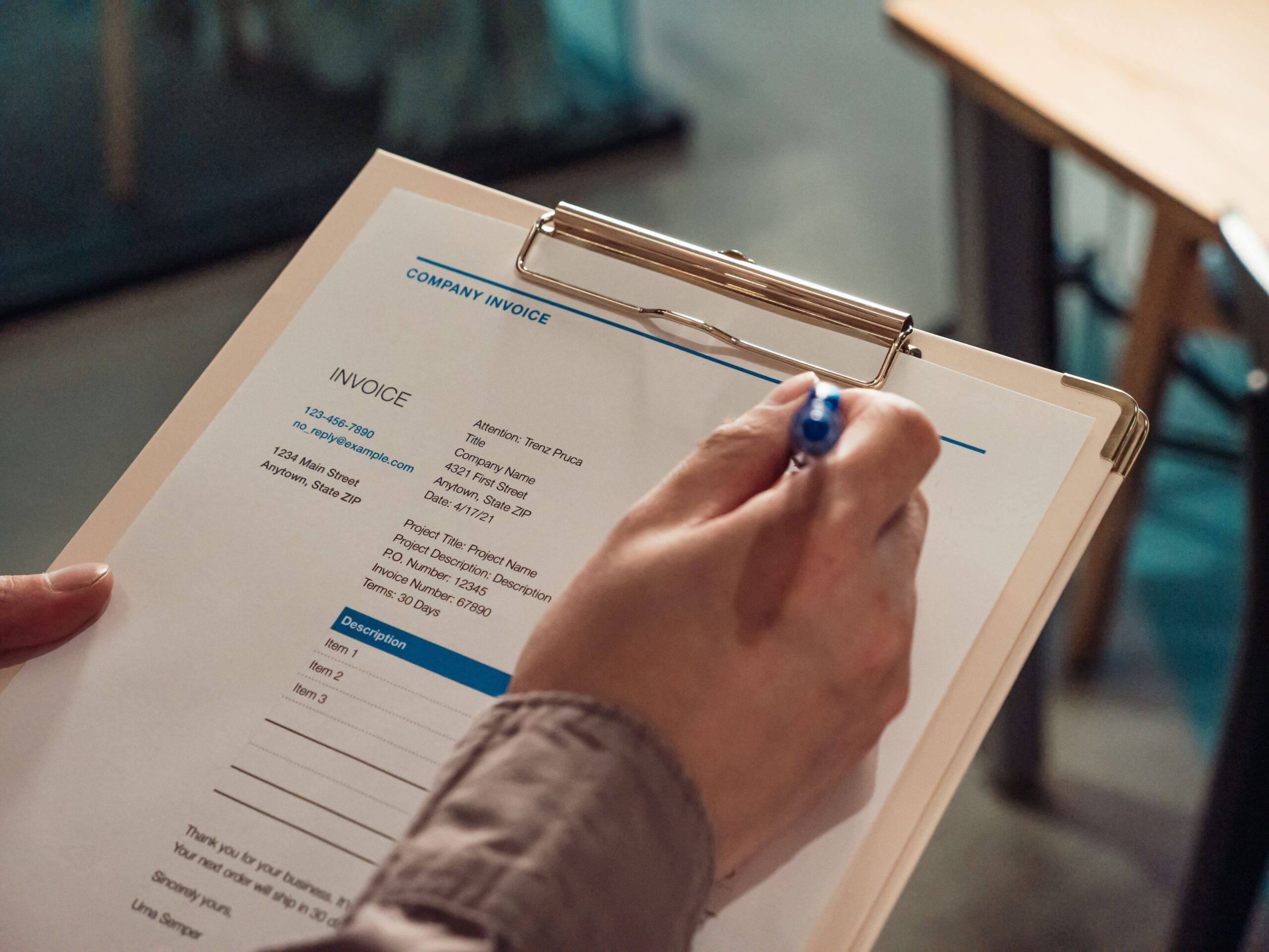 South African freelancer sending professional invoice to clien
